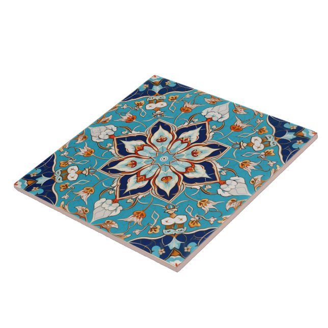 Traditional Persian Traditional Ornamental Art 4 Ceramic Tile (Side)
