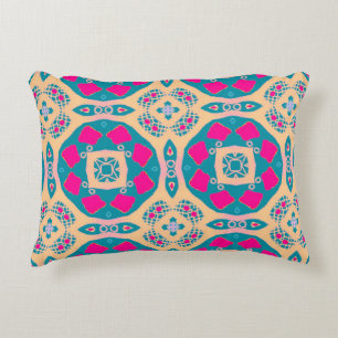Traditional, Peruvian patchwork, tile pattern Decorative Cushion