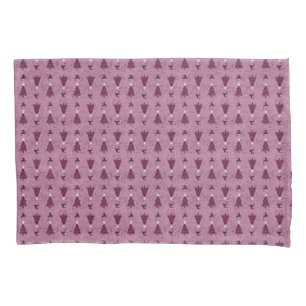 Traditional Pink Christmas Trees & Reindeer Pillowcase