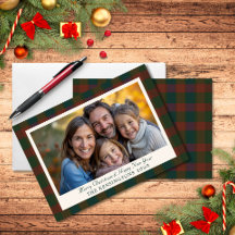 Traditional Plaid/Tartan Holiday Photo Card