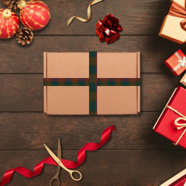 Traditional Plaid/Tartan Satin Ribbon (Traditional plaid/tartan Christmas ribbon.)