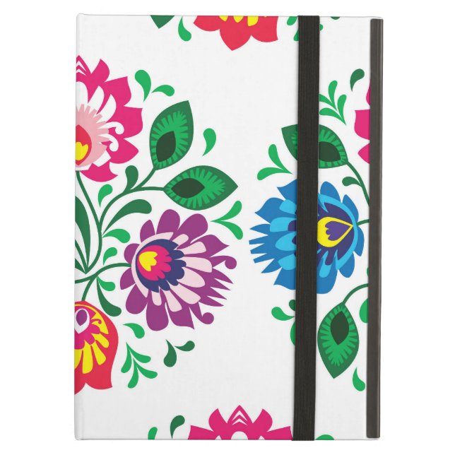 Traditional Polish floral folk embroidery pattern Case For iPad Air (Front Closed)