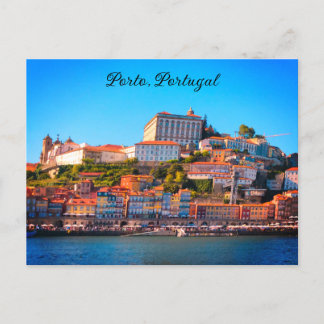 Traditional Port City Landscape Postcard