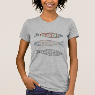Traditional Portuguese icon. Colored sardines T-Shirt