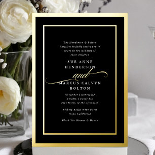 Traditional Premium Calligraphy Gold Frame Wedding