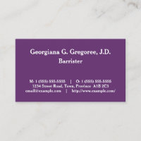 Traditional, Professional Attorney Business Card