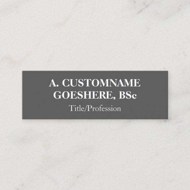 Traditional Professional Business Card (Front)