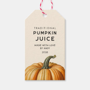 Traditional pumpkin juice food Jar Labels