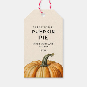 Traditional pumpkin pie food Jar Labels