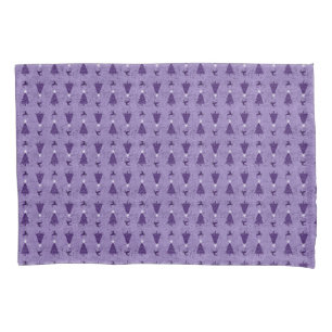 Traditional Purple Christmas Trees & Reindeer Pillowcase