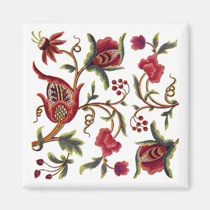Traditional Queen Anne Jacobean Embroidery Magnet