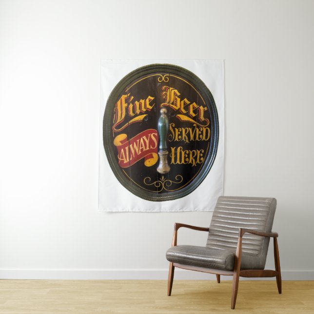 Traditional Real Ale or Beer Pub Bar Tapestry (In Situ)
