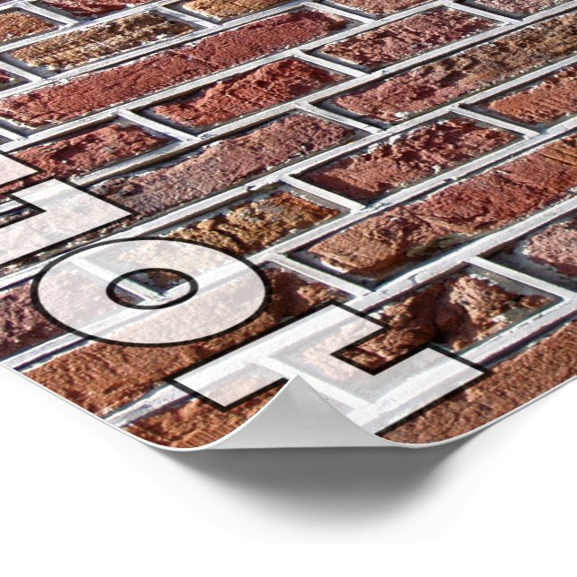 Traditional Red Dutch Brickwork Pointing Holland Poster (Corner)