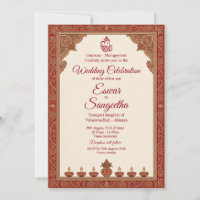 Traditional Red & Gold Mandala Hindu Wedding