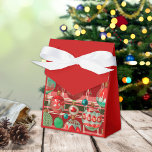 Traditional Red Green Plaid Holiday Favour Box<br><div class="desc">Enhance your holiday celebrations with the "Traditional Red and Green Plaid Holiday" design, perfect for adding a festive touch to your home and gifts. This classic design features beautifully illustrated ornaments against a timeless plaid background, making it ideal for wrapping paper, cocktail napkins, gift bags, paper plates, and home decor...</div>
