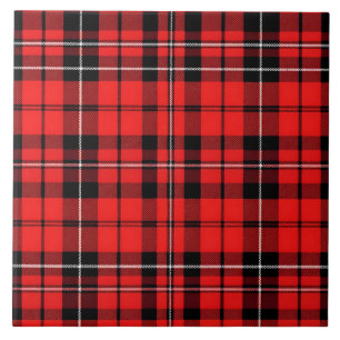Traditional Red Plaid Tartan Popular Collection Ceramic Tile