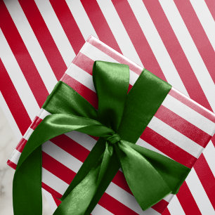 Traditional Red White Candy Stripes  Wrapping Paper