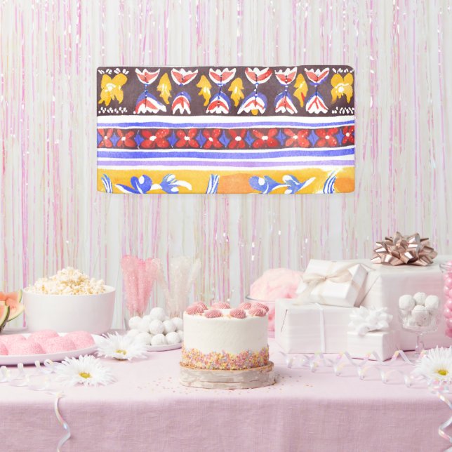 traditional Romanian decor Banner (Party)