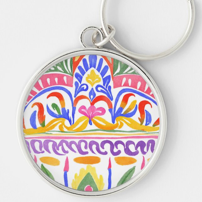 traditional Romanian decor Key Ring (Front)