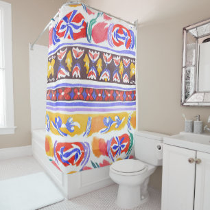 traditional Romanian decor Shower Curtain