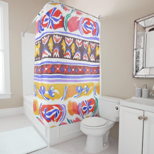 traditional Romanian decor Shower Curtain (In Situ)