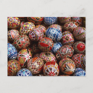Traditional Romanian easter eggs Holiday Postcard