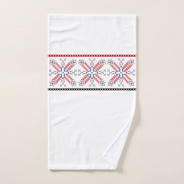 Traditional Romanian folk art motifs  Romania 1 Hand Towel (Hand Towel)
