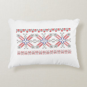 Traditional Romanian folk art motifs  Romania 2 Decorative Cushion