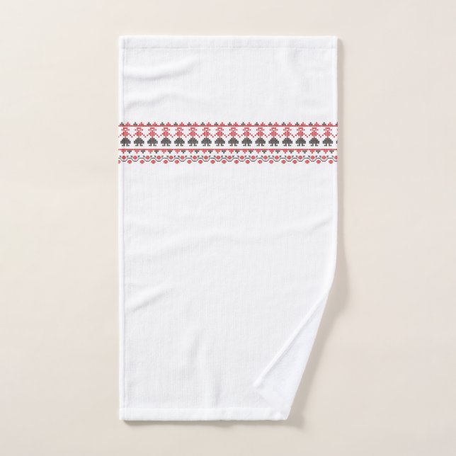 Traditional Romanian folk art motifs  Romania 6 Hand Towel (Hand Towel)