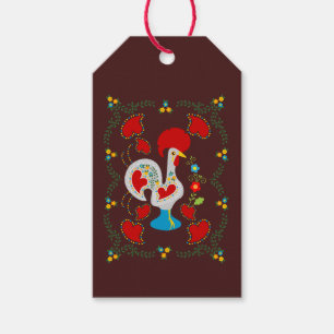 Traditional Rooster of Barcelos Happy Birthday Gift Tags