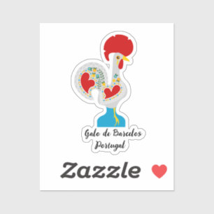 Traditional Rooster of Barcelos in white