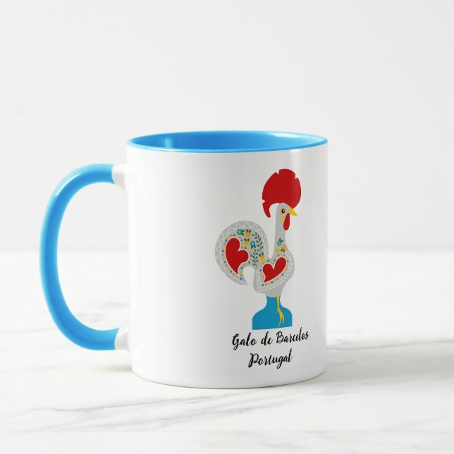 Traditional Rooster of Barcelos in white    Mug (Left)