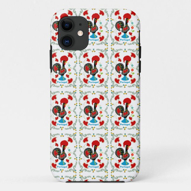 Traditional Rooster of Portugal in black Case-Mate iPhone Case (Back)