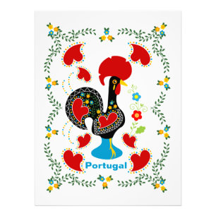 Traditional Rooster of Portugal in black Photo Print