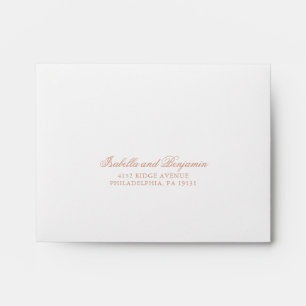 Traditional Rose Pink Formal Elegant RSVP Wedding Envelope