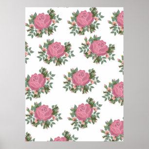 Traditional Rose posy Poster