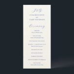 Traditional Royal Blue Elegant Wedding Program<br><div class="desc">Classic style wedding program featuring a simple design with your monogram and the headers in an elegant calligraphy.</div>
