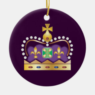 Traditional Royal Crown Ceramic Tree Decoration