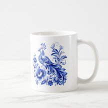 Traditional Russian Folk Porcelain Style Coffee