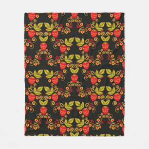 Traditional Russian seamless pattern with berries Fleece Blanket