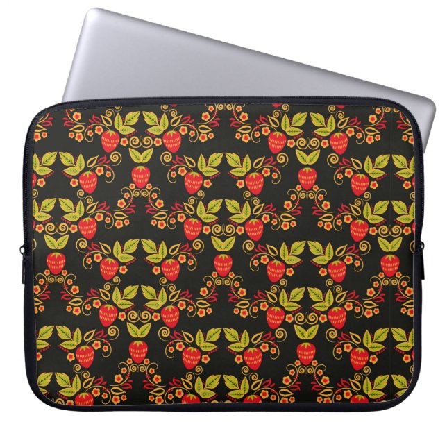Traditional Russian seamless pattern with berries  Laptop Sleeve (Front)