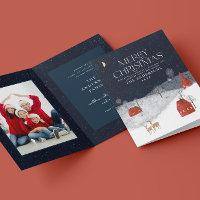 Traditional Rustic Navy 1 photo Merry Christmas