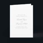 Traditional Sage Green Formal Elegant Wedding Program<br><div class="desc">Classic style sage green folded Wedding Program with accent words in an elegant calligraphy typography.  The front has your event details,  the inside has your wedding party and order of ceremony.  The back has a template for your message / quotes.  These Wedding Programs are perfect for a formal wedding.</div>