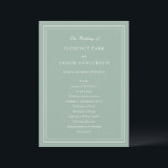 Traditional Sage Green Timeless Wedding Program<br><div class="desc">Elegant wedding program with a simple and classic design.</div>
