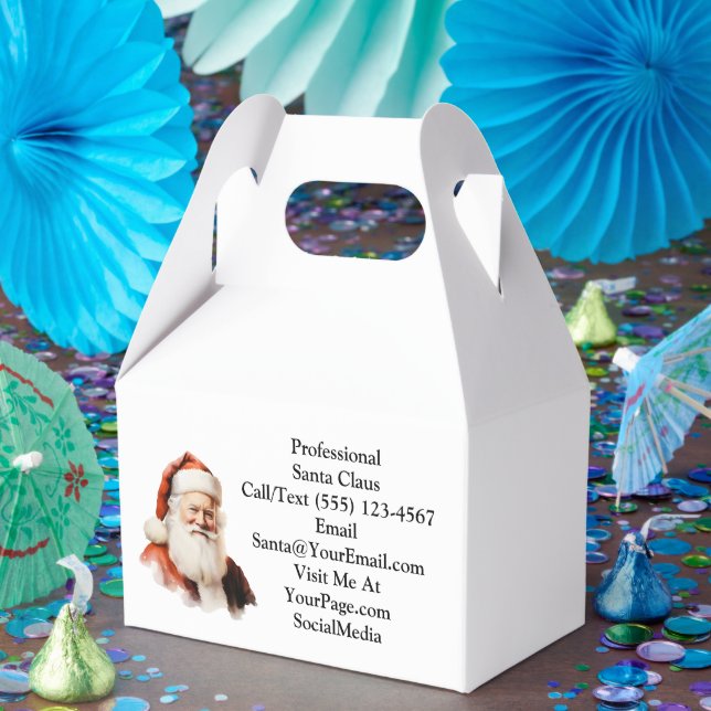 Traditional Santa Claus Business Card Favour Box (Party)