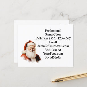 Traditional Santa Claus Business PostCard