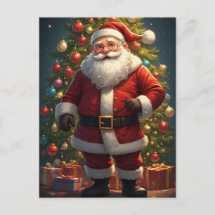 Traditional Santa Claus Christmas Holiday Decor Postcard