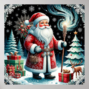 Traditional Santa Decor For Cosy Holiday Room