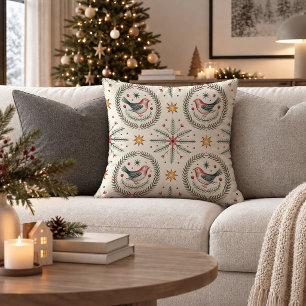 Traditional Scandinavian Christmas Accent Pillow A