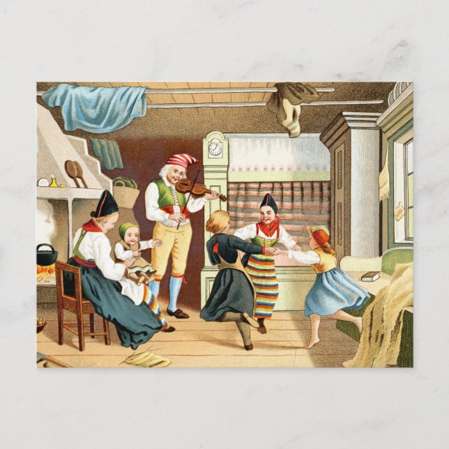 Traditional Scandinavian family Postcard (Front)